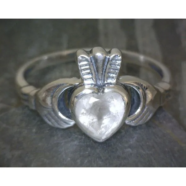 SS Claddagh With Quartz Sz9 Vulcan's Forge LLC Kansas City, MO