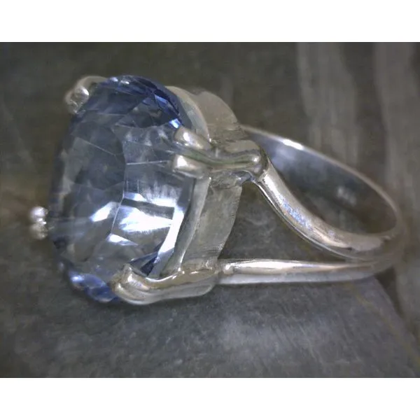 SS Faceted Blue Mystic Topaz Ring Sz6 Image 2 Vulcan's Forge LLC KANSAS CITY, MO