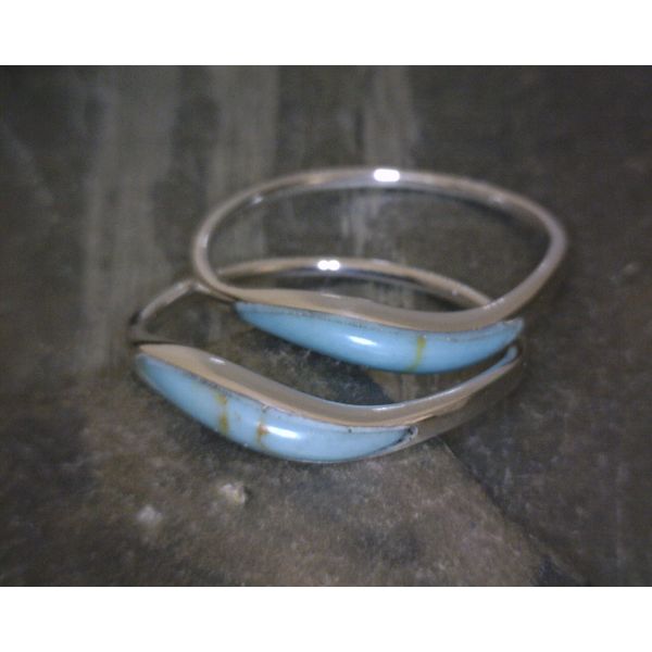 SS Staking Turquoise Rings Image 2 Vulcan's Forge LLC KANSAS CITY, MO