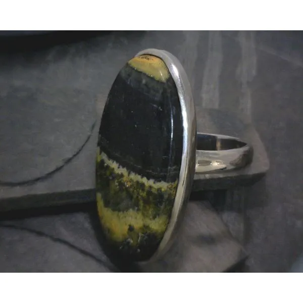 Oval Bumblebee Jasper Ring Vulcan's Forge LLC Kansas City, MO