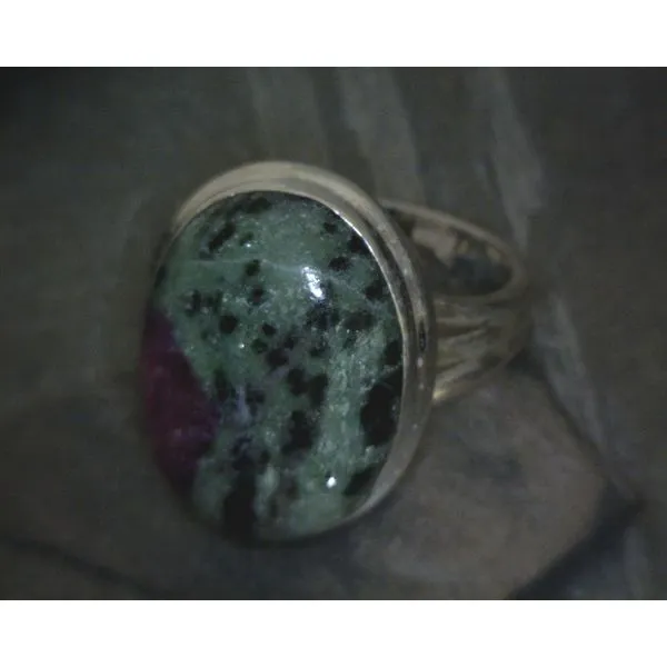 SS Oval Ruby in Zoisite Ring Vulcan's Forge LLC KANSAS CITY, MO