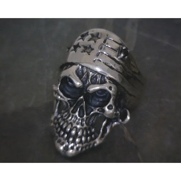 SS Stars and Stripes Skull With Onyx Vulcan's Forge LLC KANSAS CITY, MO