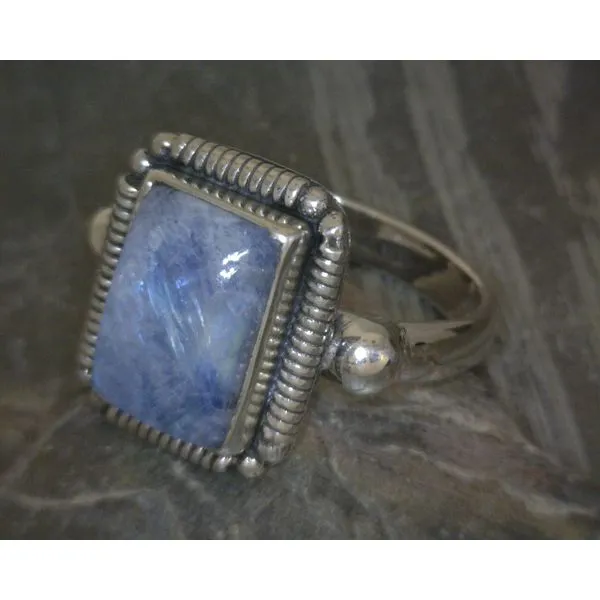 SS Rectangular Moonstone With Designed Edge Ring Vulcan's Forge LLC KANSAS CITY, MO