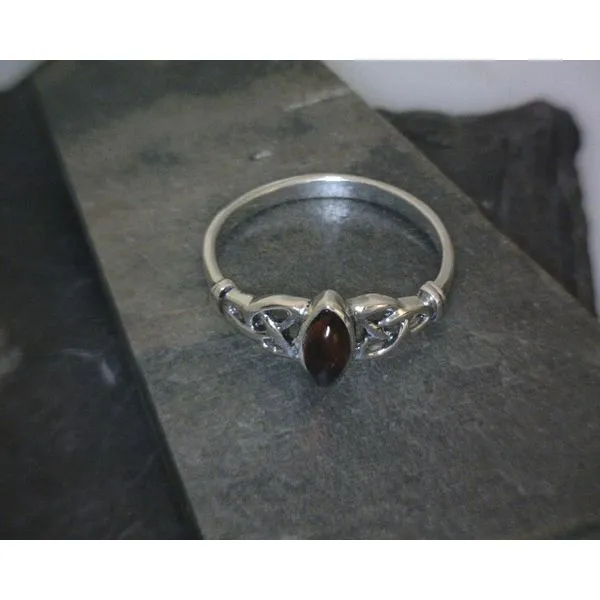 SS Celtic Knot w/Garnet Vulcan's Forge LLC KANSAS CITY, MO