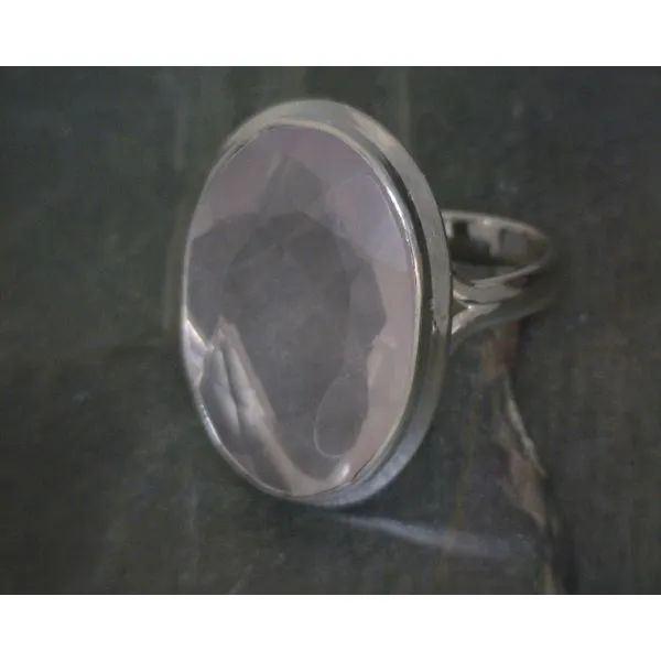 SS Bz Oval Rose Quartz W Split Band Vulcan's Forge LLC KANSAS CITY, MO