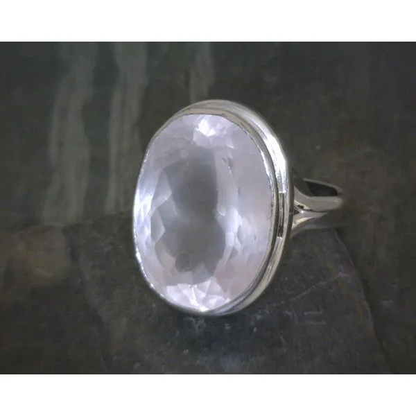 SS Bz Oval Rose Quartz W Split Band Vulcan's Forge LLC KANSAS CITY, MO