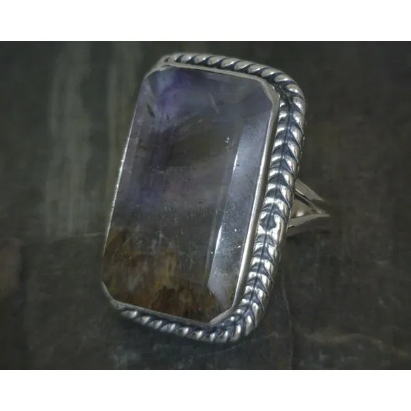 SS Bz Faceted Ametrine W Rope Edge & Split Band Vulcan's Forge LLC KANSAS CITY, MO