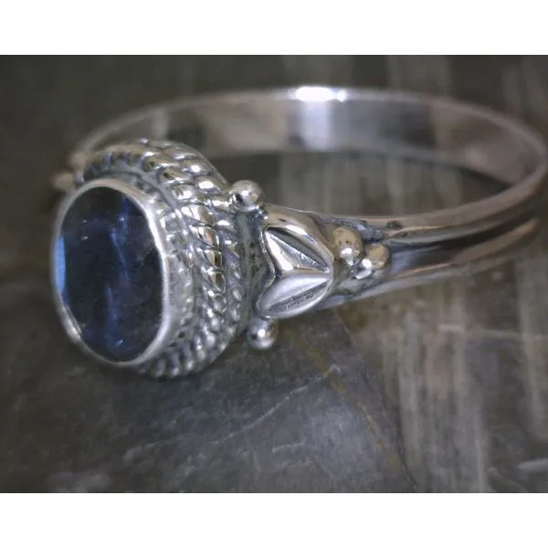 SS Bz Labradorite W/ Rope And Leaf Detail Band Vulcan's Forge LLC KANSAS CITY, MO