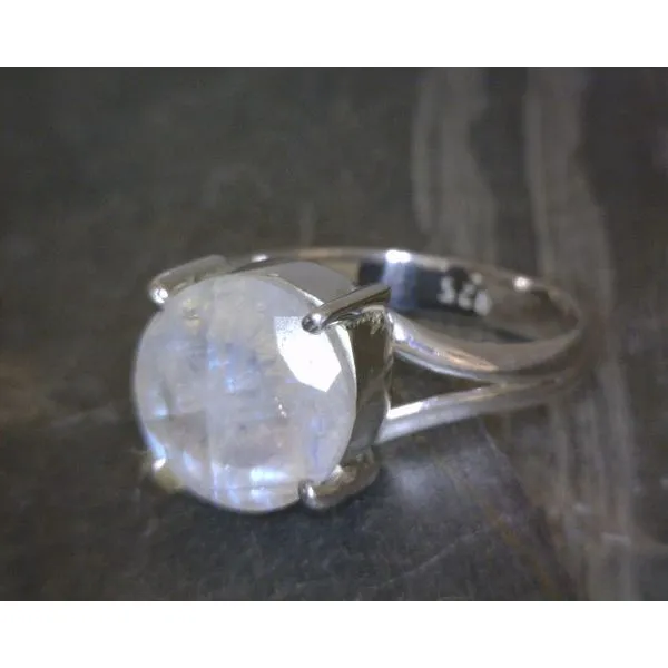 SS Faceted Circle Moonstone Split Band Vulcan's Forge LLC KANSAS CITY, MO