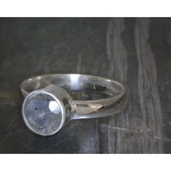 SS Bz Circle Faceted Labradorite Ring Vulcan's Forge LLC KANSAS CITY, MO