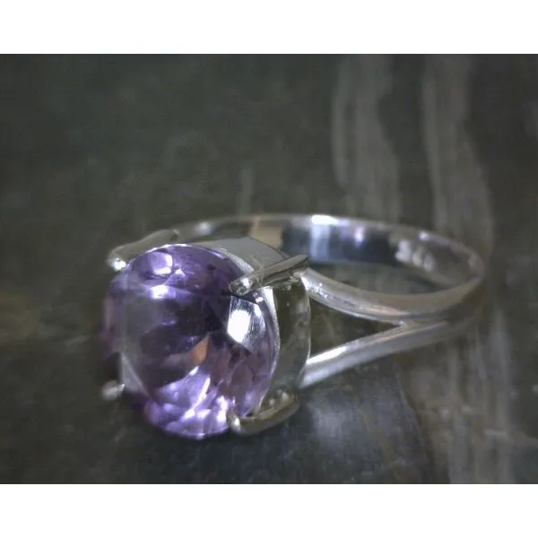 SS Faceted Circle Amethyst Split Band Vulcan's Forge LLC KANSAS CITY, MO