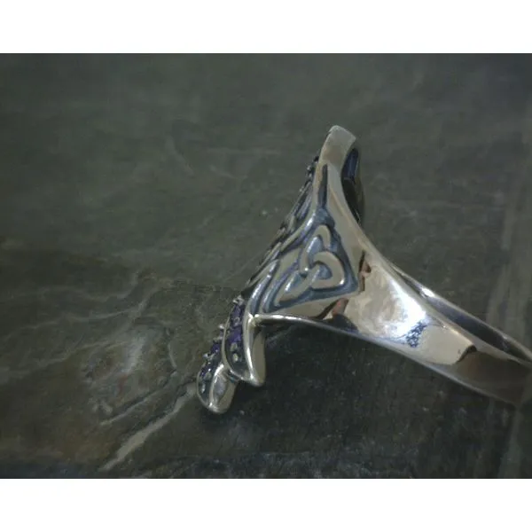 SS Bird W/ Celtic Knots And Amethyst Detail Ring SZ10 Image 2 Vulcan's Forge LLC KANSAS CITY, MO