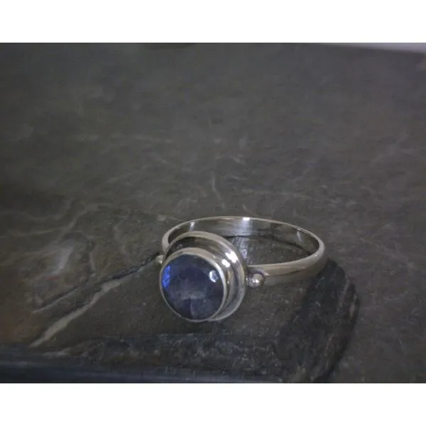 SS BZ Circle Labradorite W/Bead Details On The Band Sz3 Vulcan's Forge LLC KANSAS CITY, MO