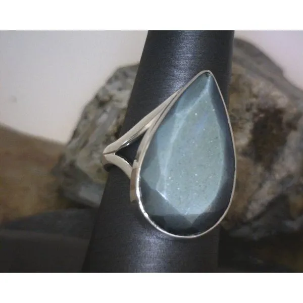 SS Faceted Teardrop Labradorite Ring Vulcan's Forge LLC Kansas City, MO