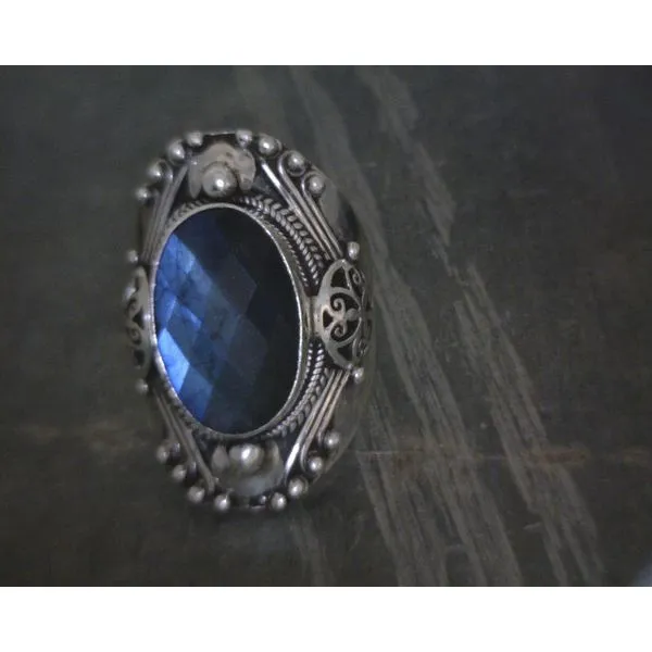 SS Carved Labradorite W/Rope & Scrollwork Vulcan's Forge LLC KANSAS CITY, MO