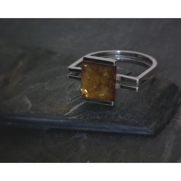 SS BZ Square Cab Amber W/ Split Band Vulcan's Forge LLC KANSAS CITY, MO