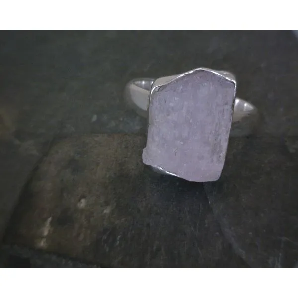 SS BZ Free Form Raw Rose Quartz Ring Vulcan's Forge LLC KANSAS CITY, MO