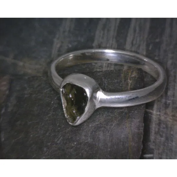 SS Bz Moldavite Ring Vulcan's Forge LLC Kansas City, MO