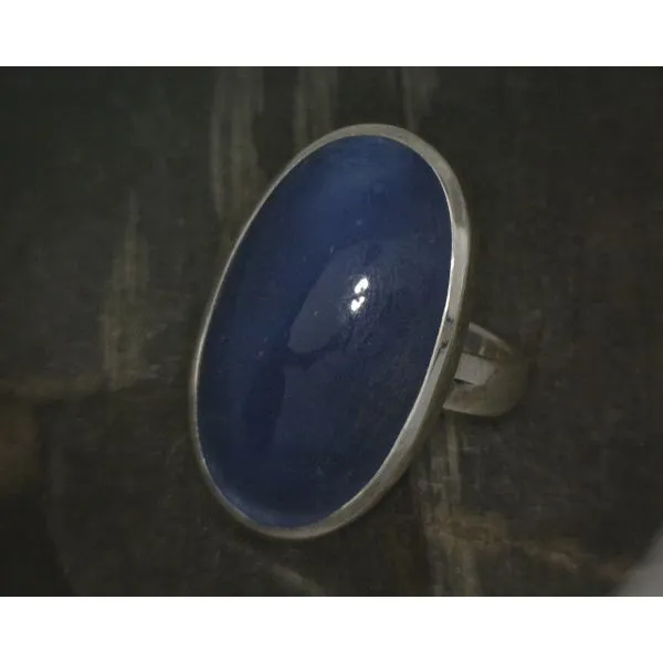 SS Bz Cab Oval Aquamarine Ring Vulcan's Forge LLC KANSAS CITY, MO