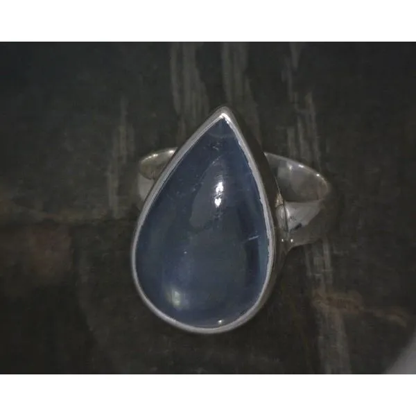 SS Bz Cab Pear Aquamarine Ring Vulcan's Forge LLC KANSAS CITY, MO
