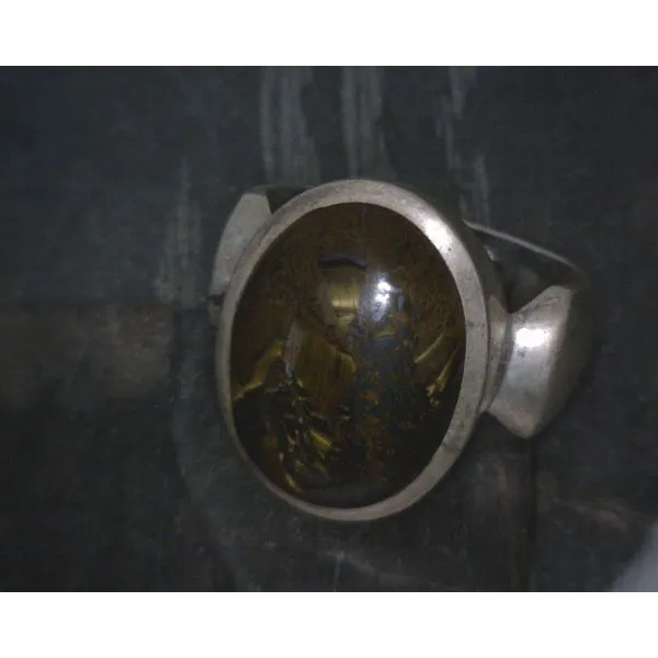 SS Bz Cab Oval Tiger Eye Ring Vulcan's Forge LLC KANSAS CITY, MO