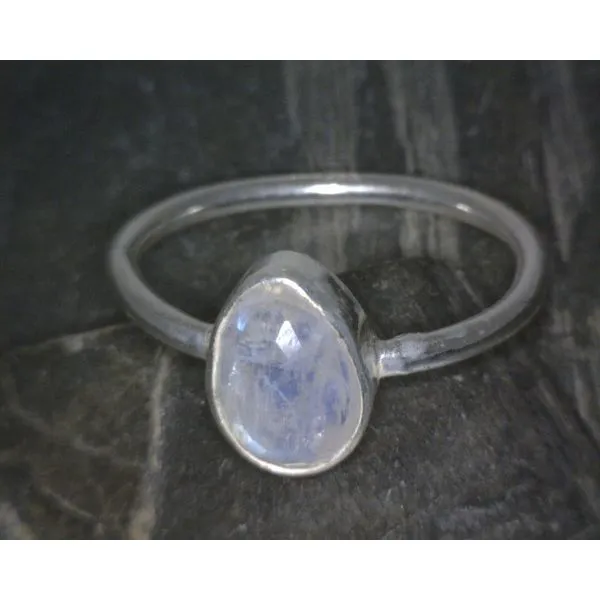 SS Bz Faceted Moonstone Ring Vulcan's Forge LLC KANSAS CITY, MO