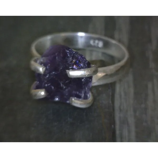 SS Raw Amethyst Ring Vulcan's Forge LLC KANSAS CITY, MO