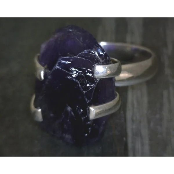 SS Raw Amethyst Ring Vulcan's Forge LLC KANSAS CITY, MO
