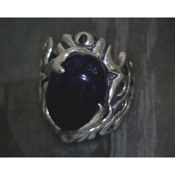 SS Cab Oval Amethyst Free Form Ring Vulcan's Forge LLC KANSAS CITY, MO