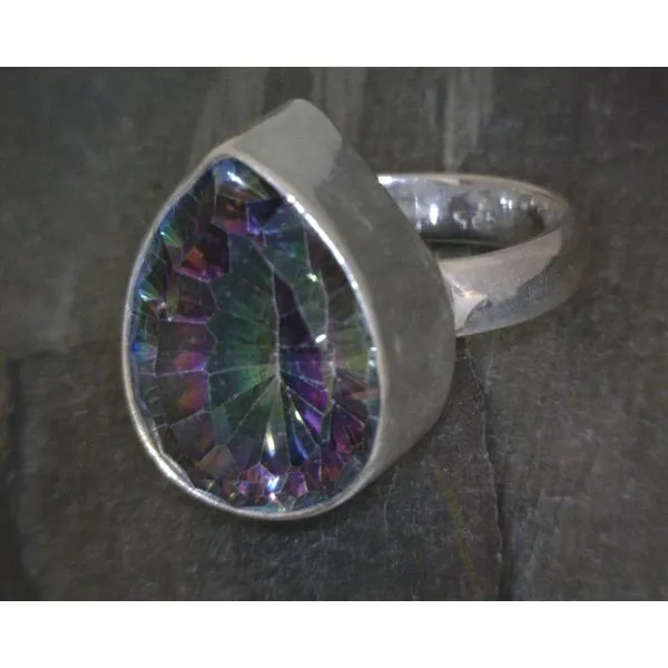 SS Pear Mystic Topaz W Bz Ring Vulcan's Forge LLC KANSAS CITY, MO