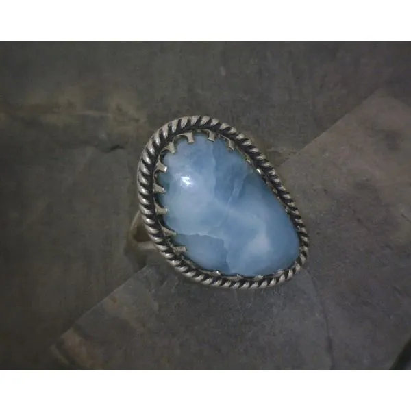 SS BZ Freeform larimar W Prong & Rope Details R Vulcan's Forge LLC KANSAS CITY, MO