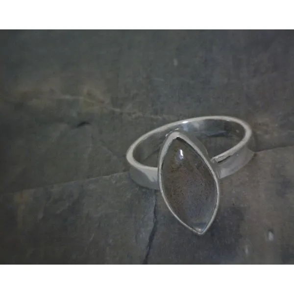 SS BZ Cab Marquis Labradorite Ring Vulcan's Forge LLC KANSAS CITY, MO