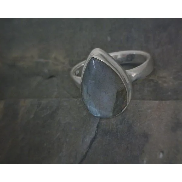 SS BZ Faceted Teardrop Labradorite Ring Vulcan's Forge LLC KANSAS CITY, MO