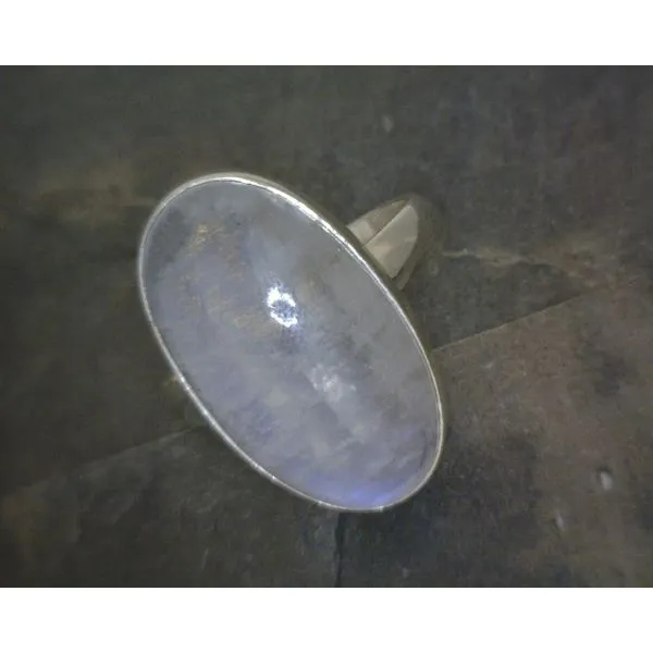 SS BZ Cab Oval Moonstone Ring Vulcan's Forge LLC KANSAS CITY, MO