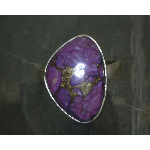 SS BZ Freeform Enhanced Turquoise Ring Vulcan's Forge LLC KANSAS CITY, MO