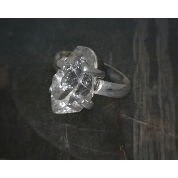SS Raw Herkimer Diamond Ring Vulcan's Forge LLC KANSAS CITY, MO