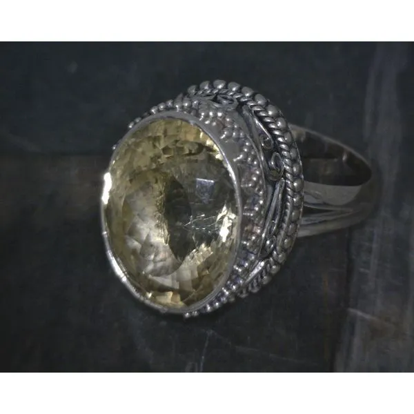 SS Oval Citrine w/ Lemon Quartz Bz Ring Vulcan's Forge LLC KANSAS CITY, MO