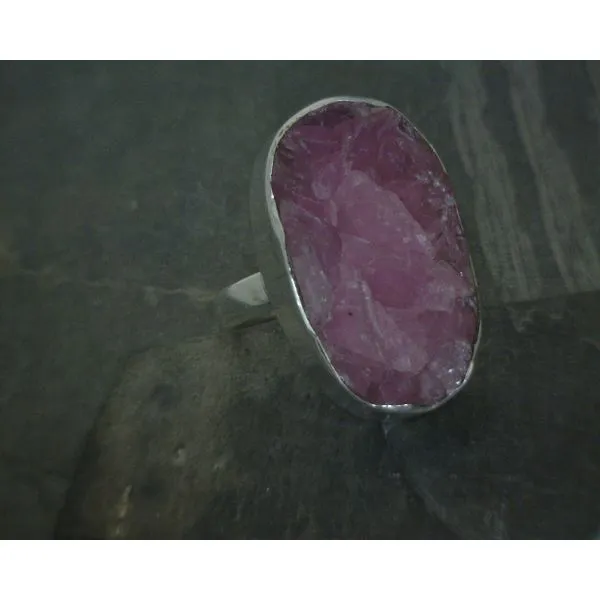 SS BZ Freeform Raw Ruby Ring Vulcan's Forge LLC Kansas City, MO
