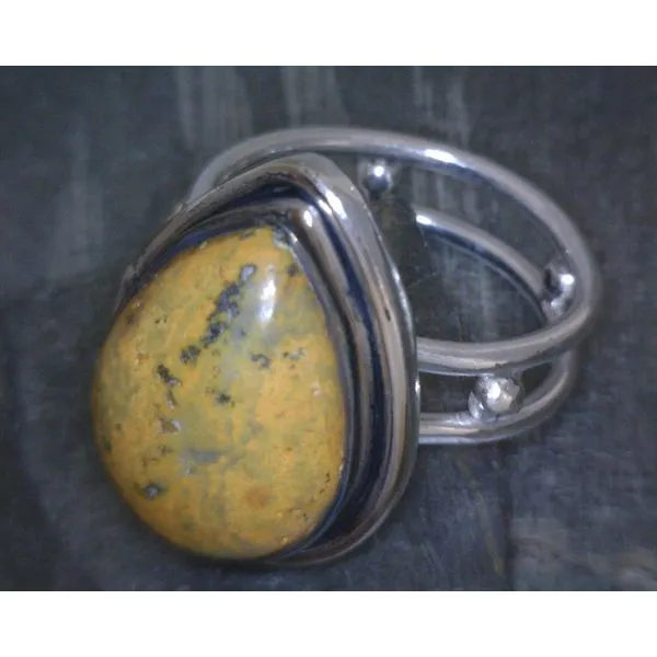Ss Bz Cab Pear Bumblebee Jasper Double Band Vulcan's Forge LLC KANSAS CITY, MO