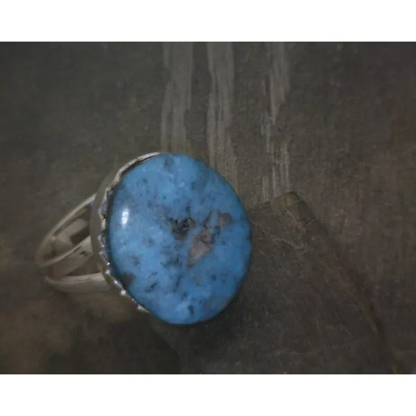 SS Bz Cab Oval Turquoise Split Band Vulcan's Forge LLC KANSAS CITY, MO