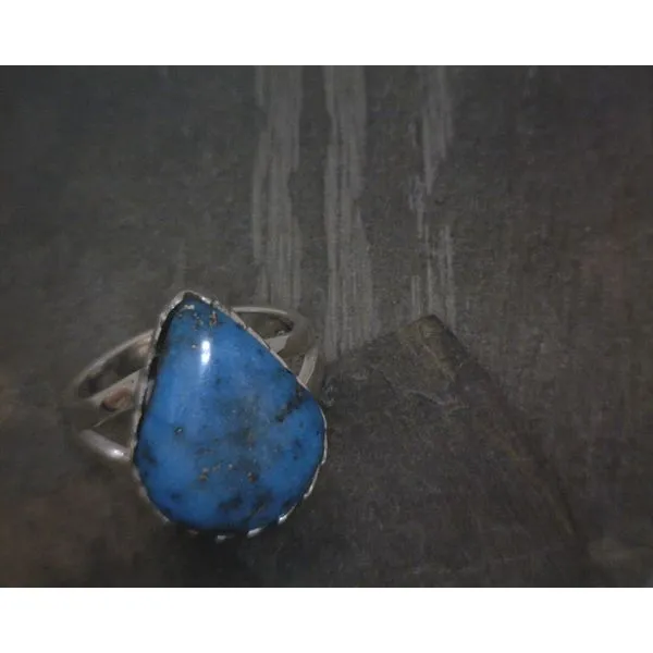 SS Bz Cab Pear Turquoise Split Band Vulcan's Forge LLC KANSAS CITY, MO