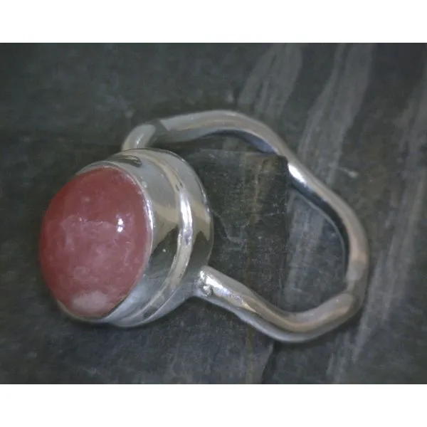 Ss Bz Cab Rhodochrosite W Wavy Band Vulcan's Forge LLC KANSAS CITY, MO