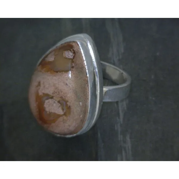 SS Bz Cab Pear Mexican Opal Ring Vulcan's Forge LLC KANSAS CITY, MO