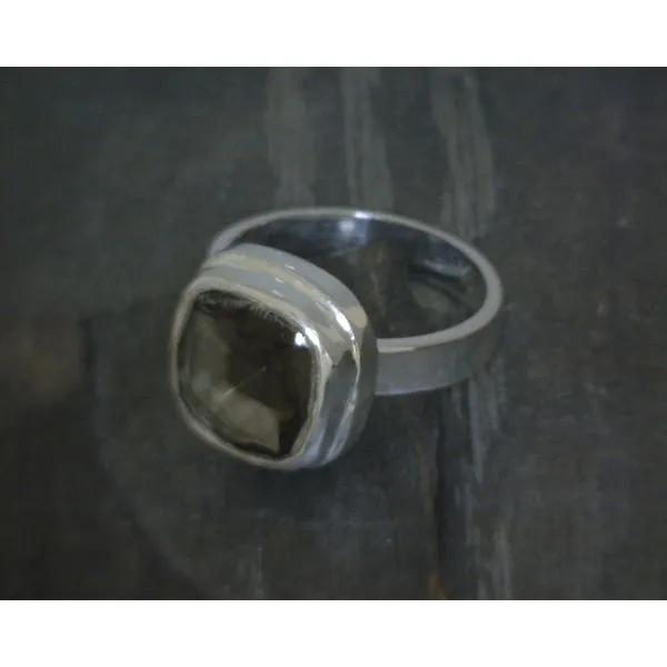 SS Bz Faceted Smokey Quartz Ring Vulcan's Forge LLC KANSAS CITY, MO