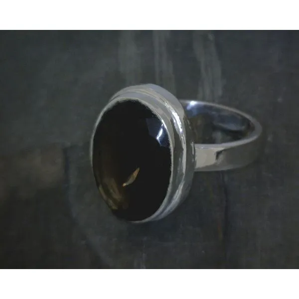 Ss Bz Oval Smokey Quartz Ring Vulcan's Forge LLC KANSAS CITY, MO
