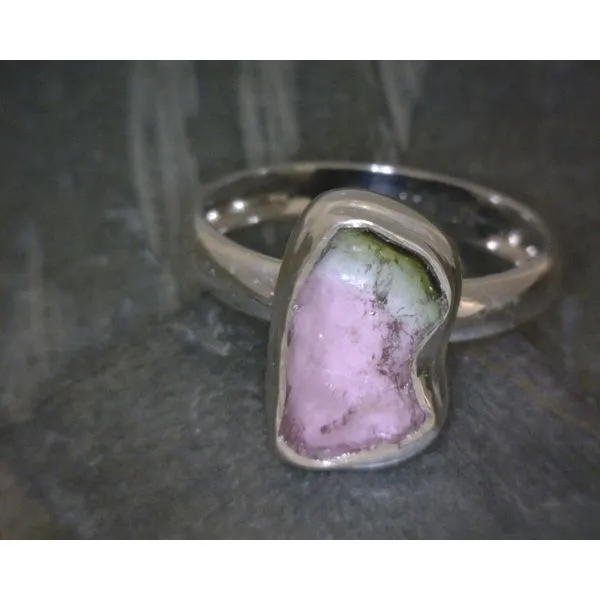 Ss Watermelon Tourmaline Ring Vulcan's Forge LLC KANSAS CITY, MO