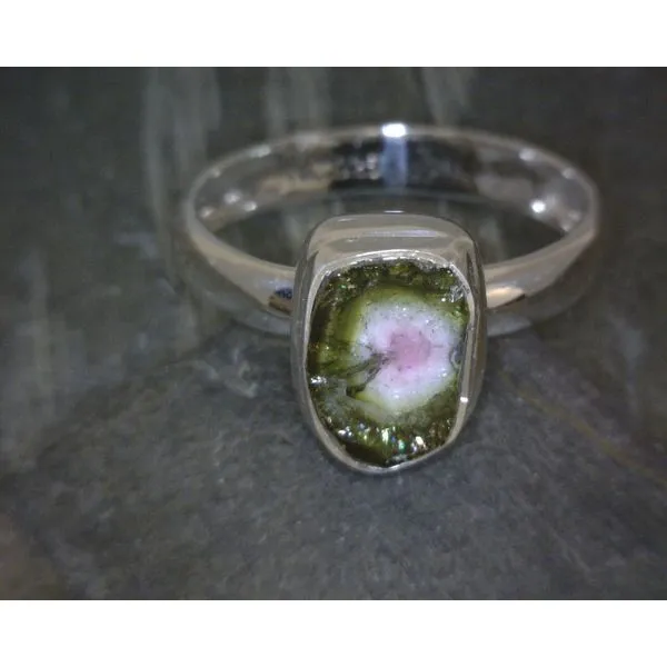 Ss Watermelon Tourmaline Ring Vulcan's Forge LLC KANSAS CITY, MO
