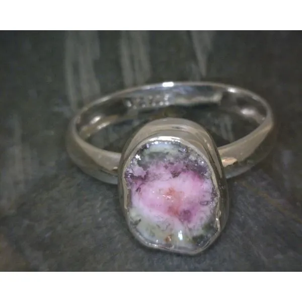 Ss Watermelon Tourmaline Ring Vulcan's Forge LLC KANSAS CITY, MO