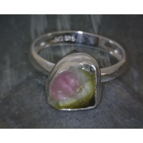 Ss Watermelon Tourmaline Ring Vulcan's Forge LLC KANSAS CITY, MO