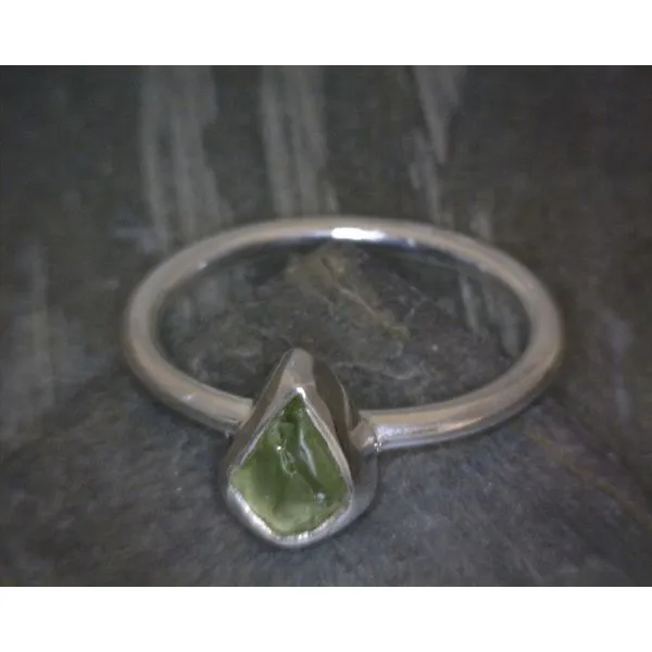Ss Bz Raw Peridot Ring Vulcan's Forge LLC KANSAS CITY, MO